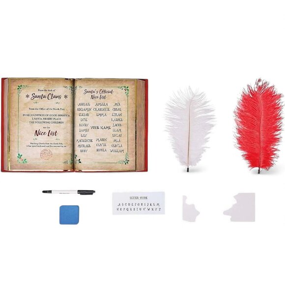 Rare Animated Santa's Magic Nice List Book Animatronic Tabletop Christmas Decor - Picture 4 of 5